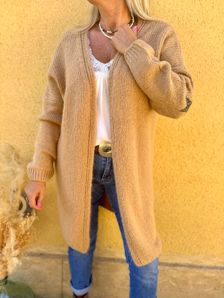 Modèle Tricot Gilet Femme Gilet Bernadette Long Gilet Pull Kimono - Main Image