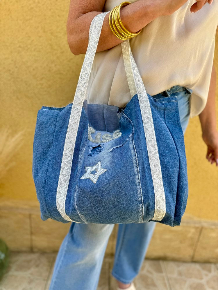 Sac en jean Kiss Boutique Route du Sud