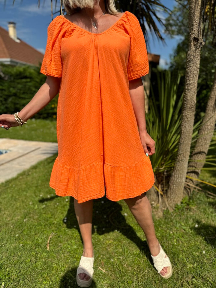 Robe boheme orange sale