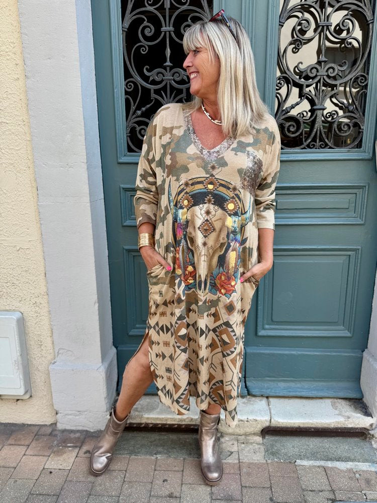 Robe Valentina tête de buffle - Boutique Route du Sud